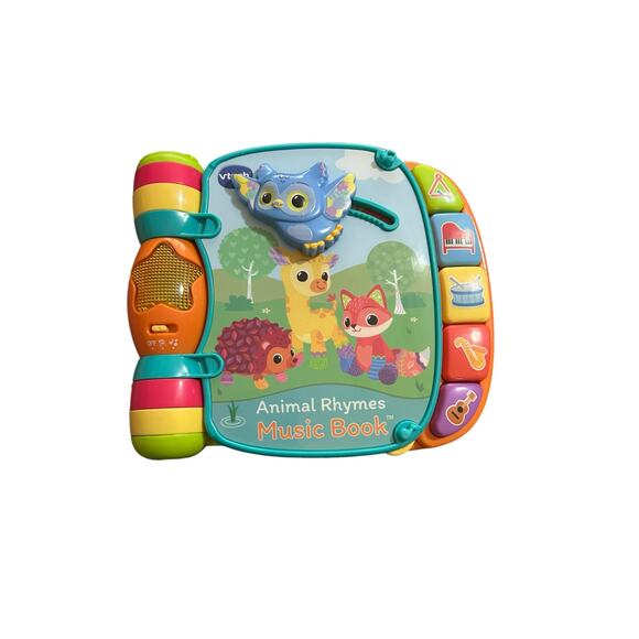 VTech Animal Rhymes Music Book Owl Interactive Pages for Babies - Picture 1 of 5